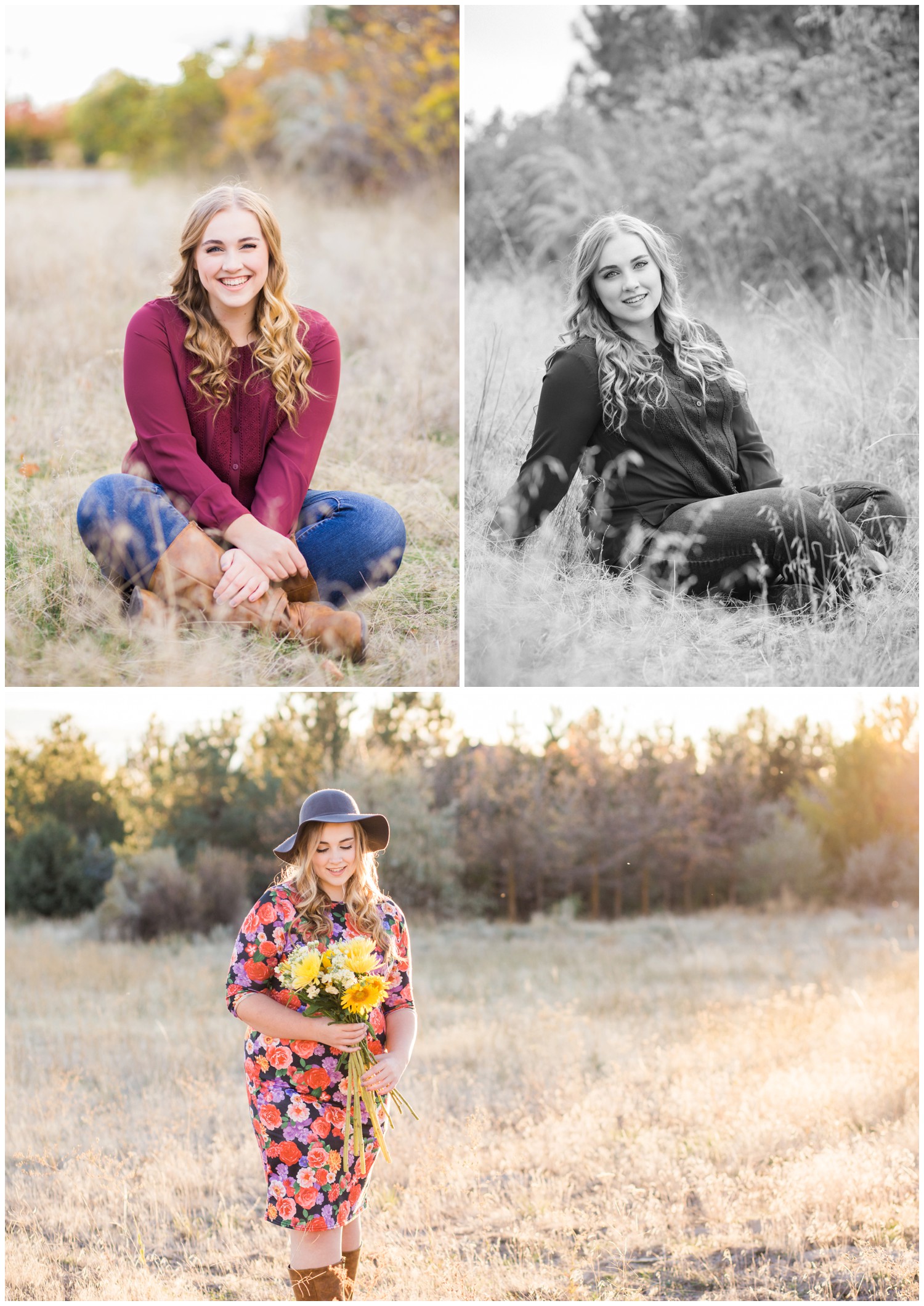  Oregon senior photographer, McKenna Rachelle photography, photographs senior girl in open field 